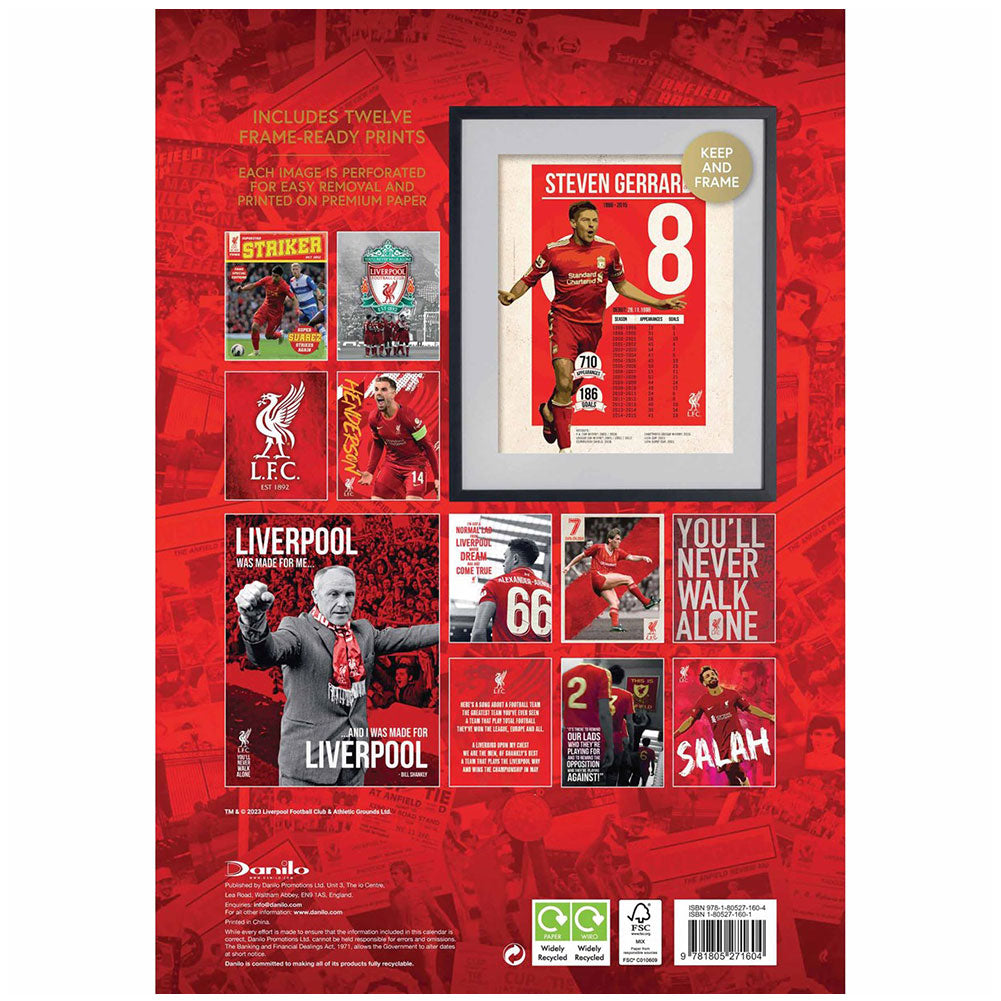Liverpool FC Deluxe Calendar 2024