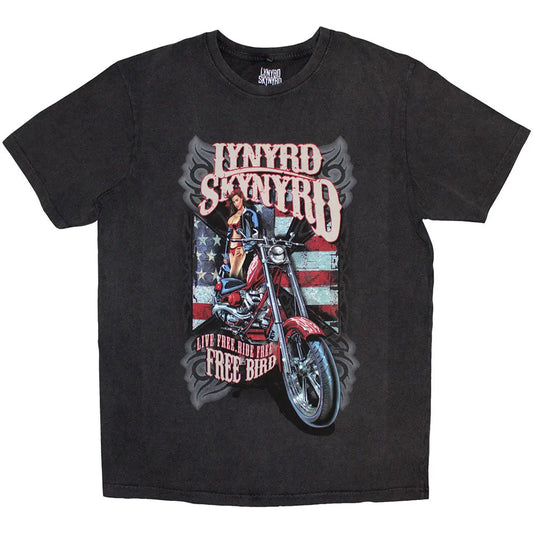 Lynyrd Skynyrd Stone Wash Shirt Ride Free - Ireland Vinyl