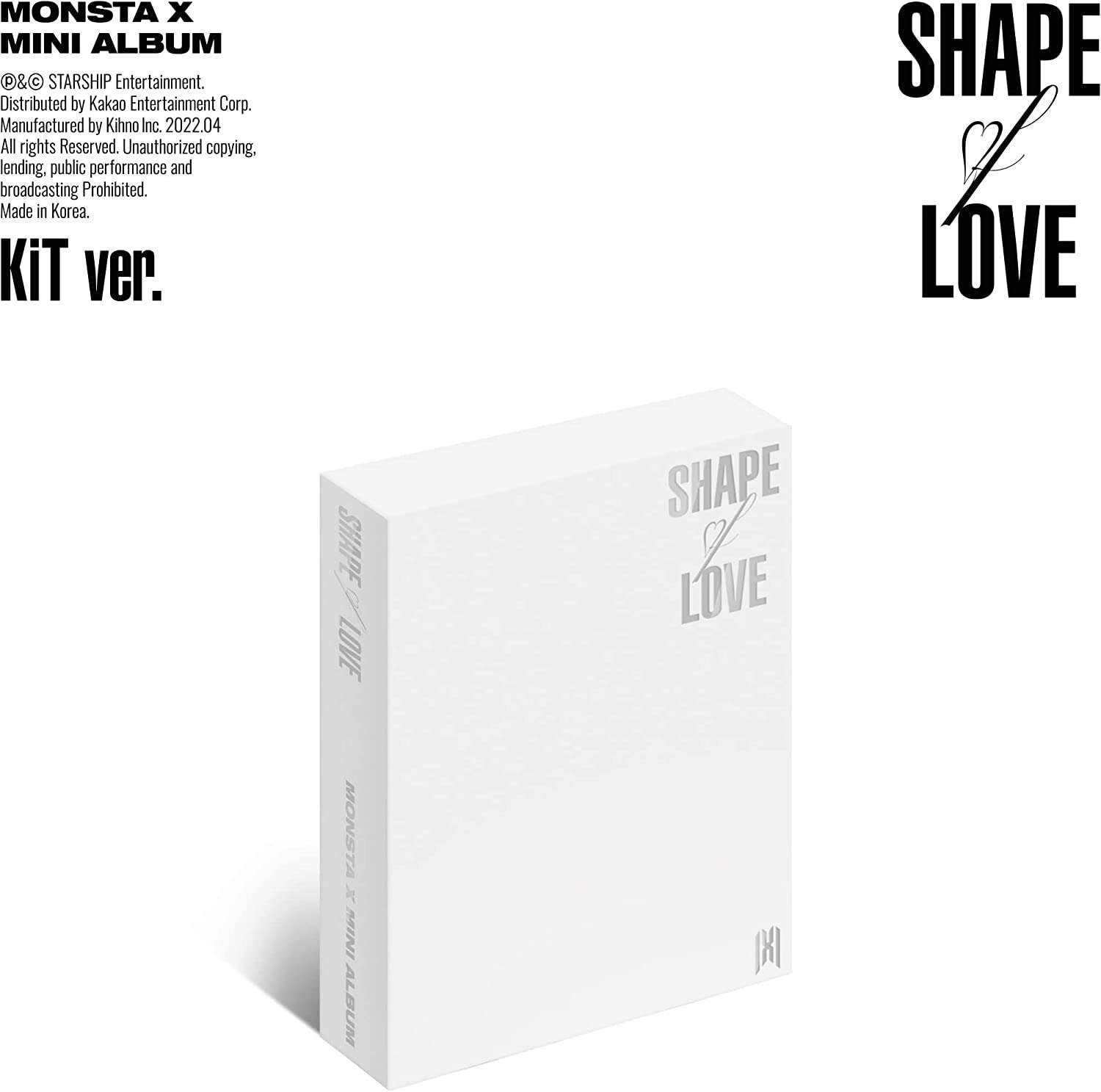 MONSTA X Mini Album Vol. 11 - SHAPE Of LOVE (Kit Album) - Zhivago Gifts