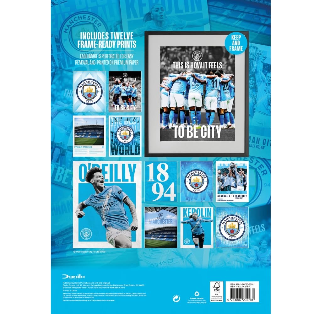 Manchester City FC 2027 Deluxe Wall Calendar