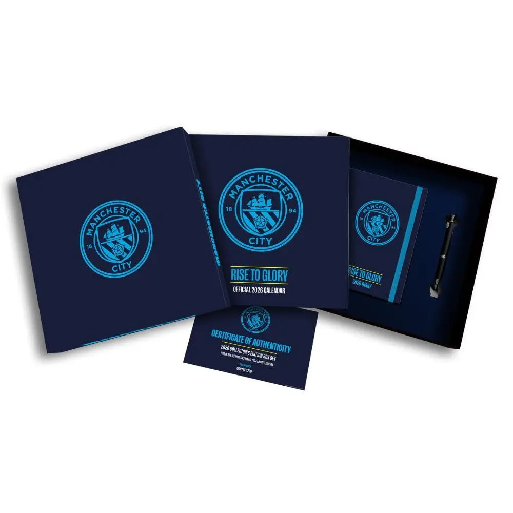 Manchester City FC Calendar & Diary Gift Box 2026 Zhivago Gifts