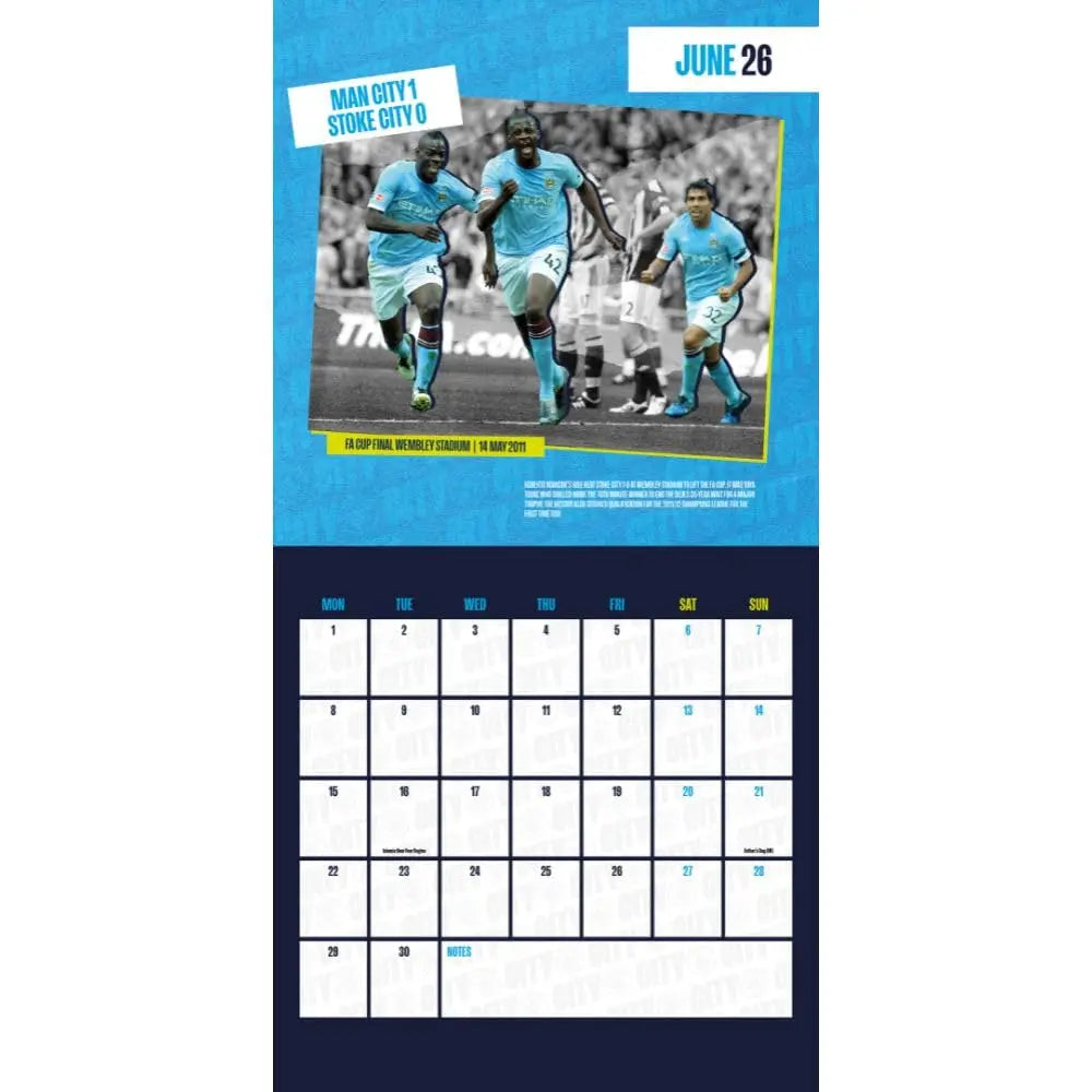 Manchester City FC Calendar & Diary Gift Box 2026 Zhivago Gifts