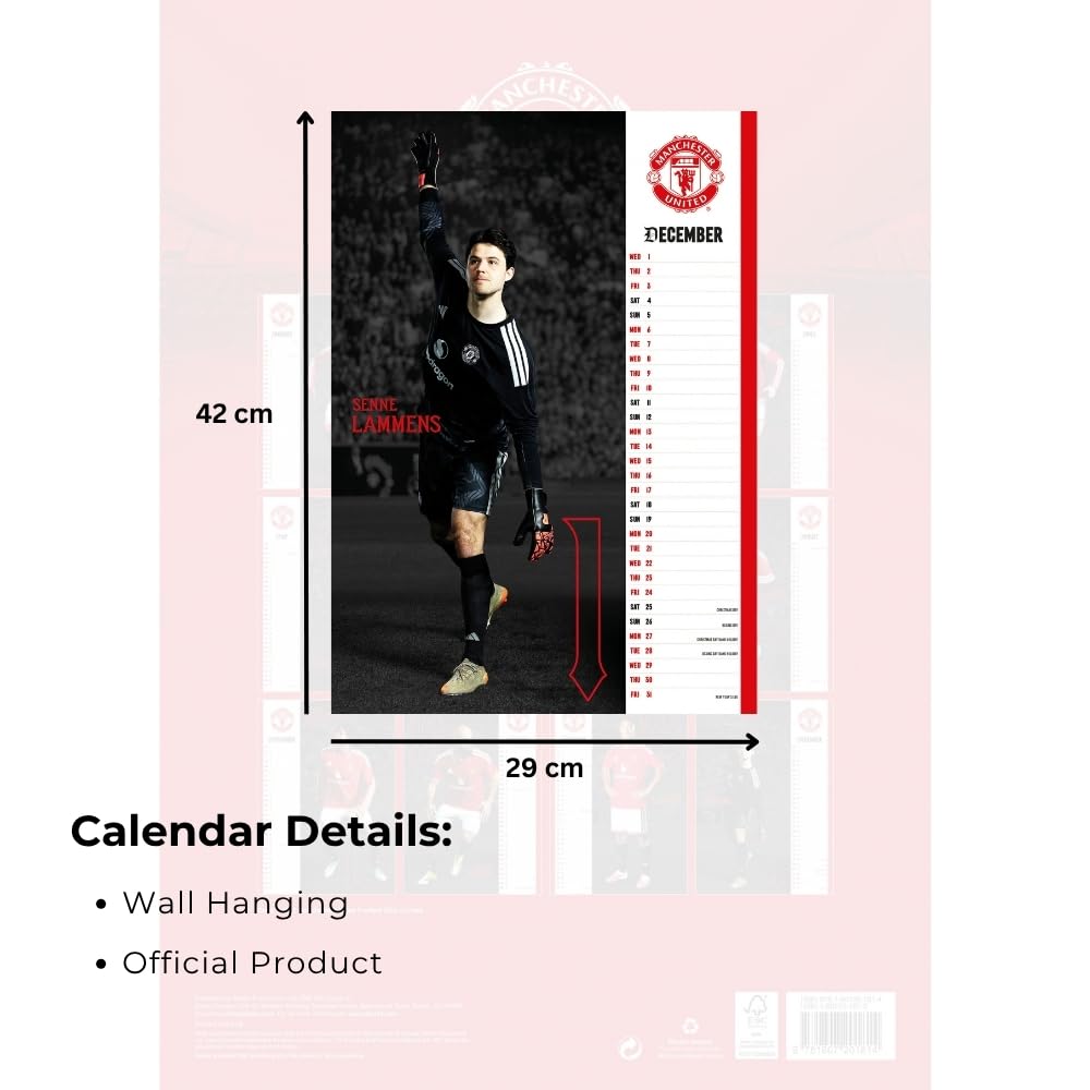 Manchester United FC 2027 A3 Calendar