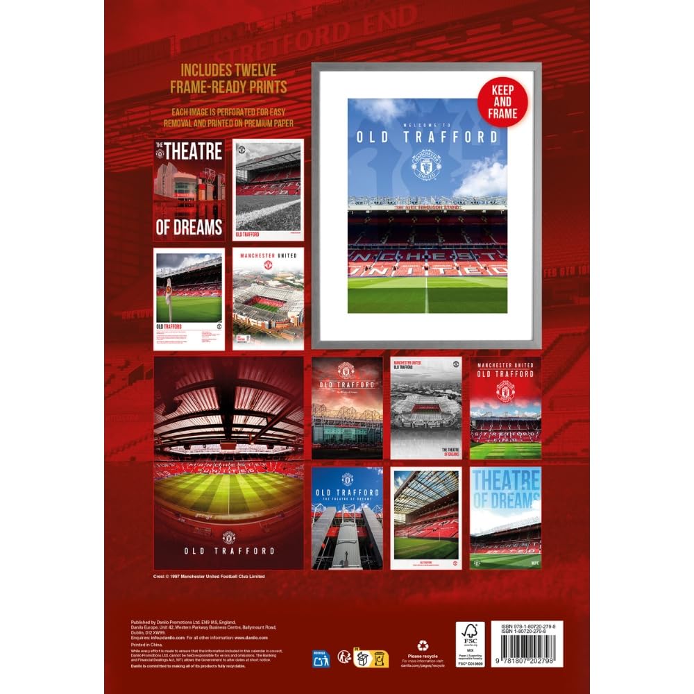 Manchester United FC 2027 Deluxe Wall Calendar