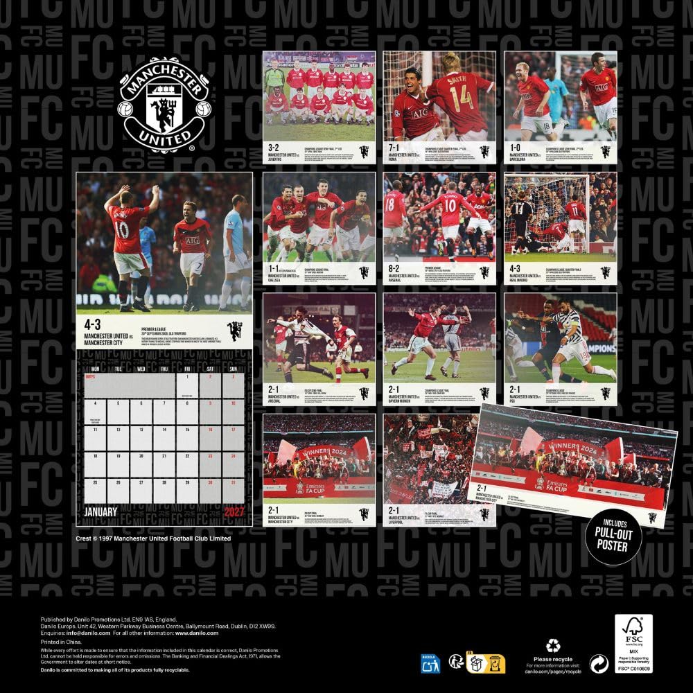 Manchester United FC 2027 Calendar & Diary Gift Box
