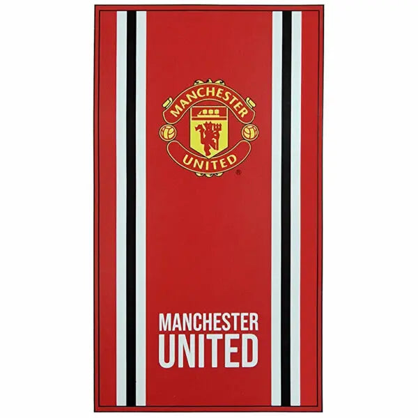 Manchester United FC Core Stripe Towel Zhivago Gifts