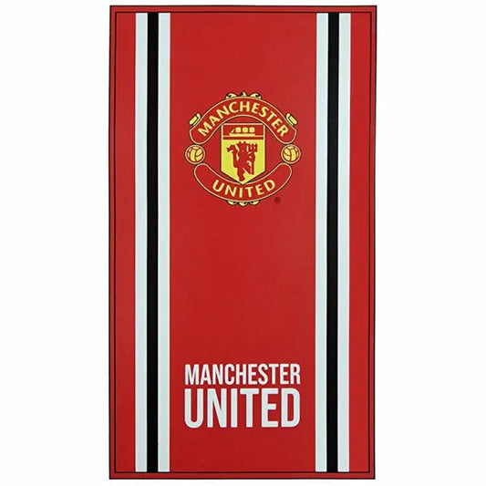 Manchester United FC Core Stripe Towel Zhivago Gifts