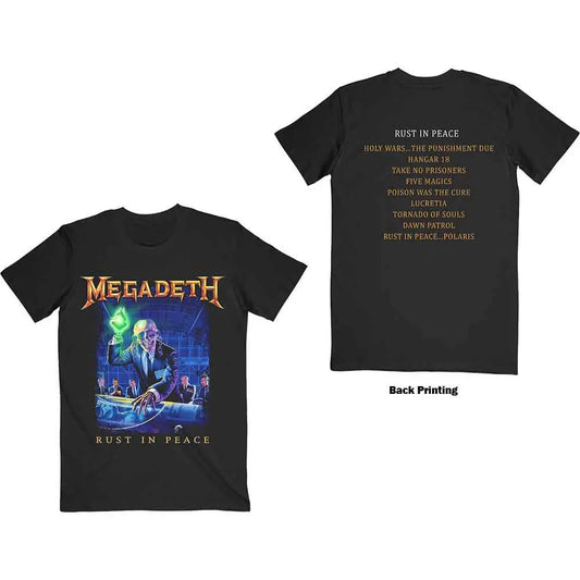 Megadeth Shirt Rust In Peace Tracks (Black) - Ireland Vinyl
