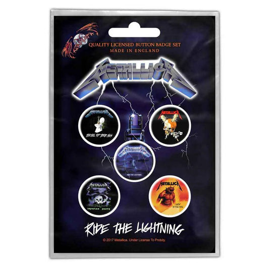 Metallica Button Badge Pack: Ride the Lightning Ireland Vinyl