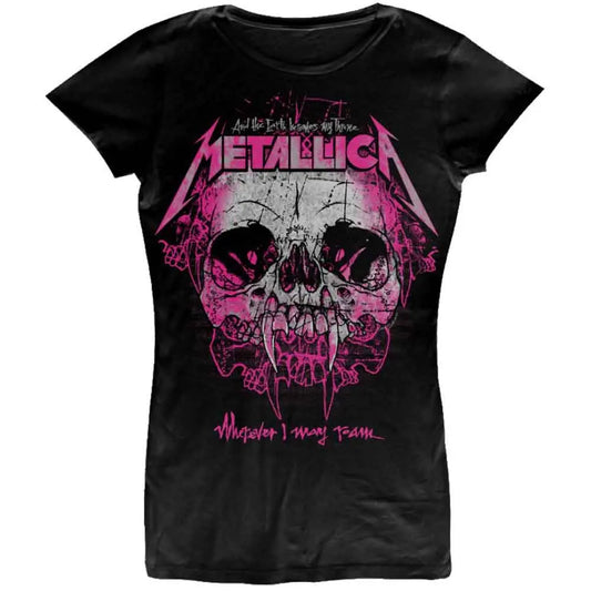Metallica Ladies T-Shirt Wherever I May Roam Ireland Vinyl