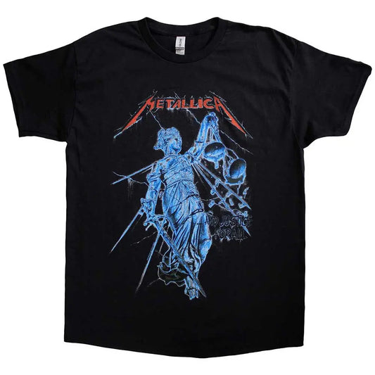 Metallica T-Shirt Blue Justice For All Ireland Vinyl