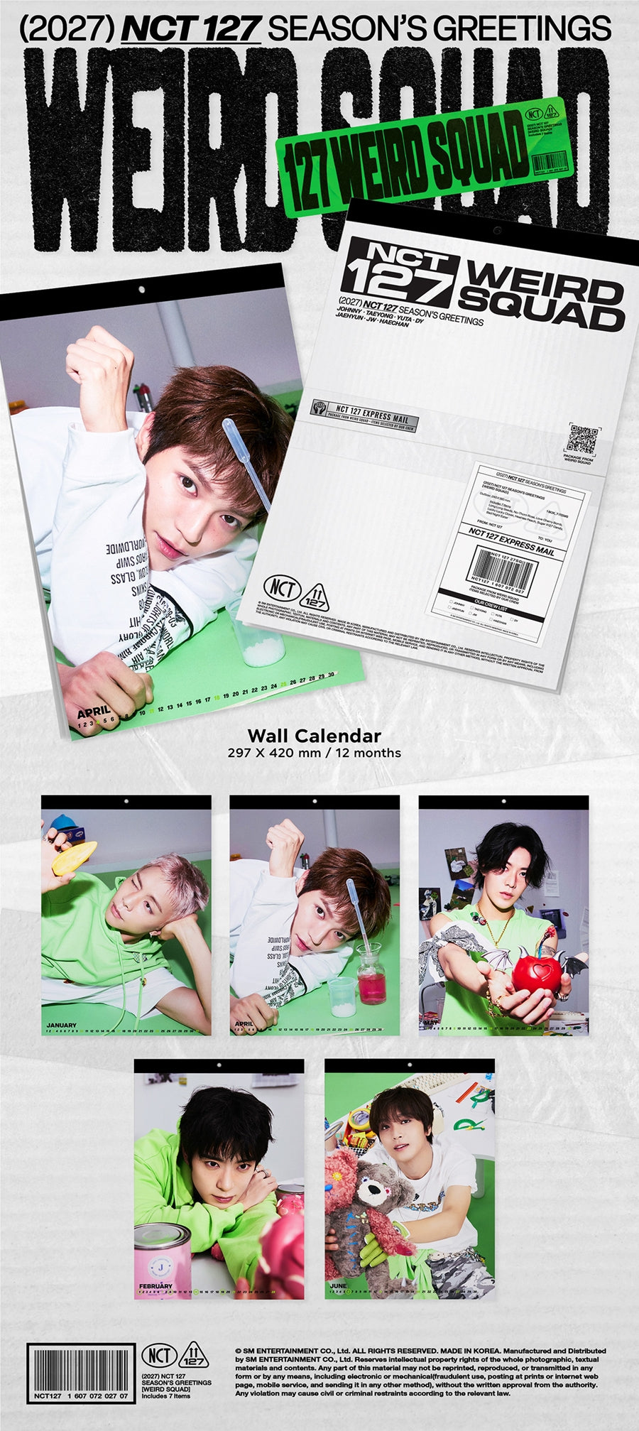 NCT 127 - Official 2027 Wall Calendar