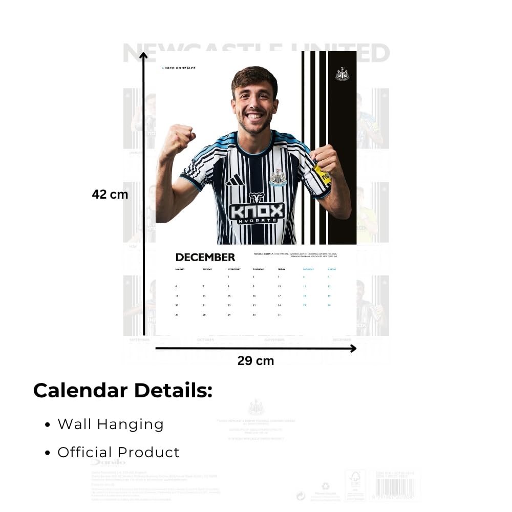 Newcastle United FC 2027 A3 Calendar