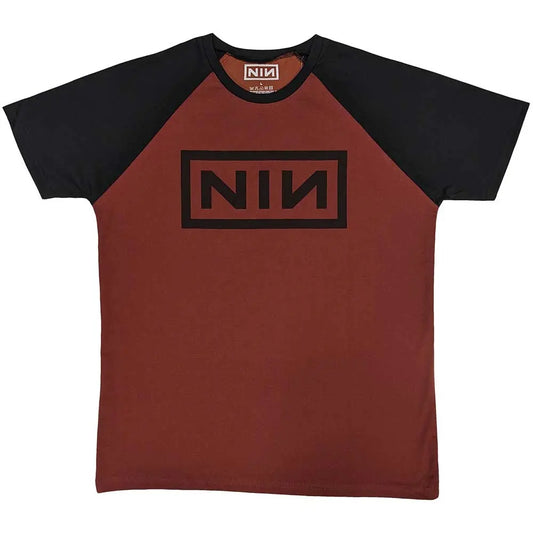Nine Inch Nails Raglan T-Shirt Classic Logo Ireland Vinyl