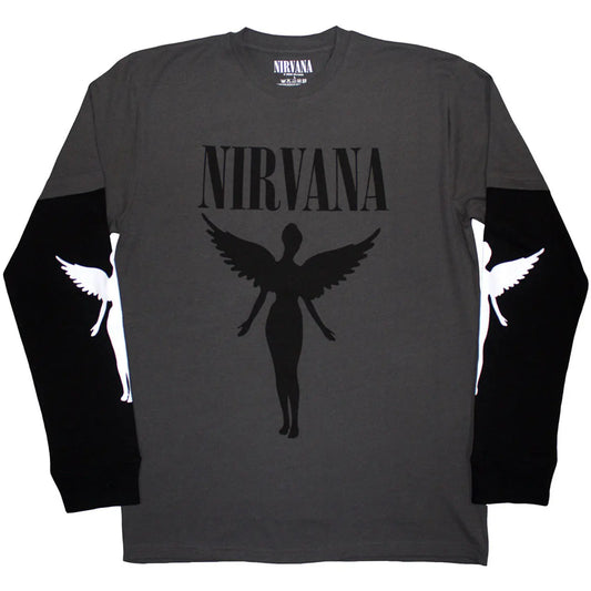 Nirvana Layered Long Sleeve Shirt In Utero Ireland Vinyl