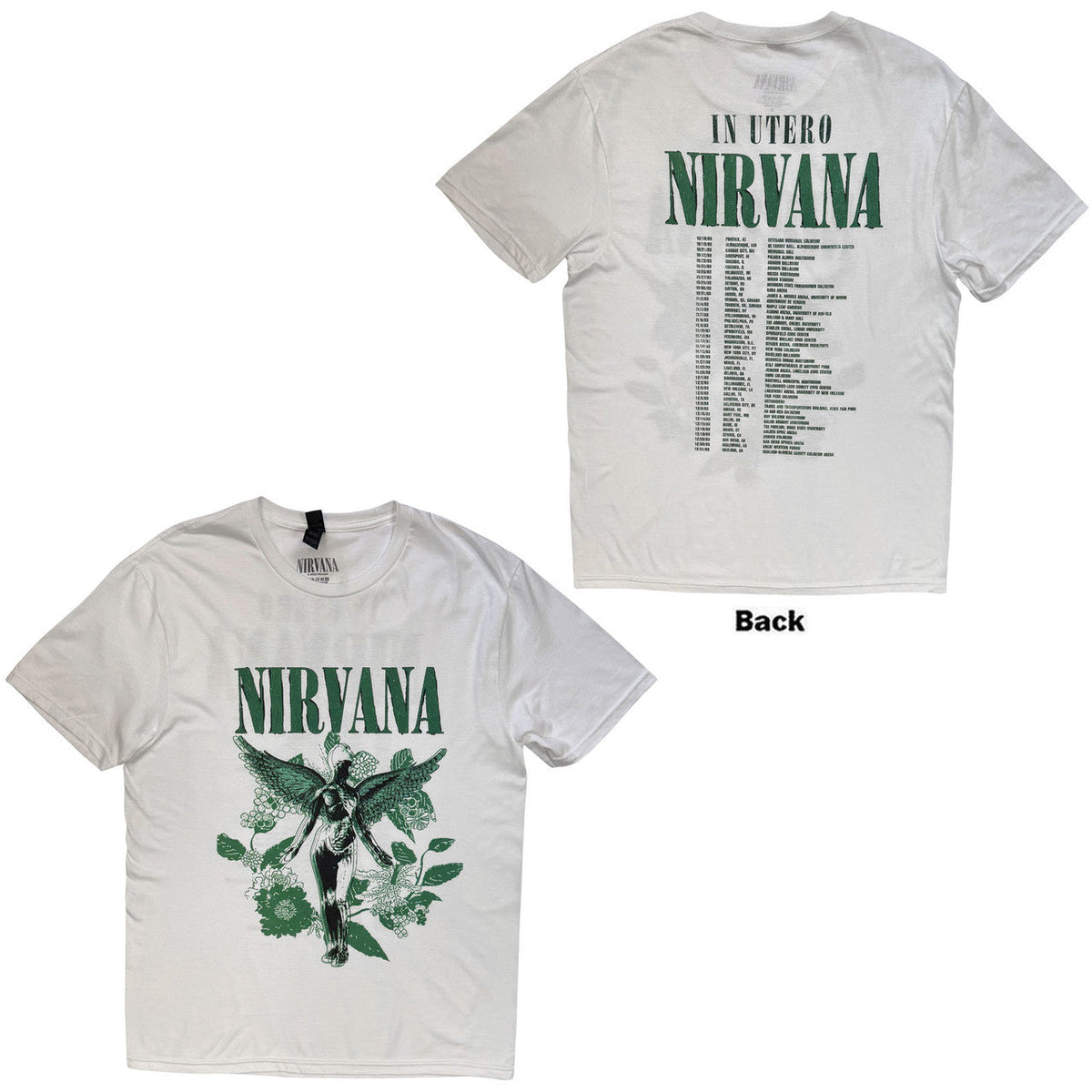 Nirvana Shirt - In Utero Green (White) Shirts