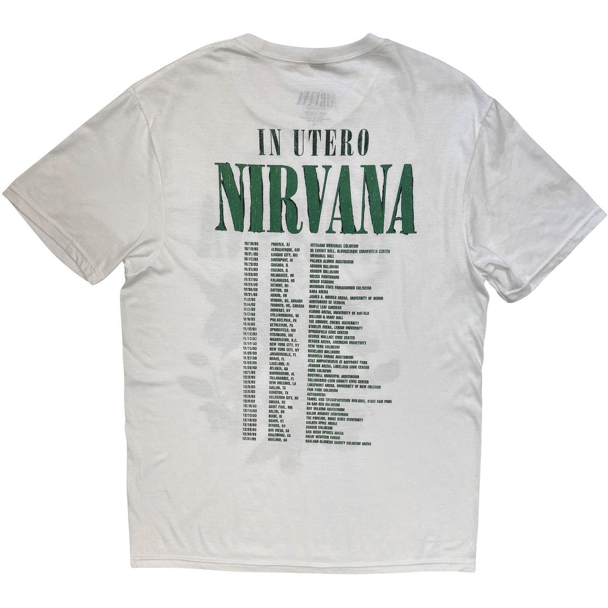 Nirvana Shirt - In Utero Green (White) Shirts