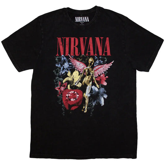 Nirvana Stone Wash Shirt In Utero Vintage Collage - Ireland Vinyl
