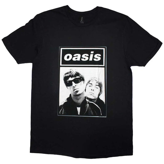  Oasis Black T-Shirt: Noel & Liam Boxed Photo