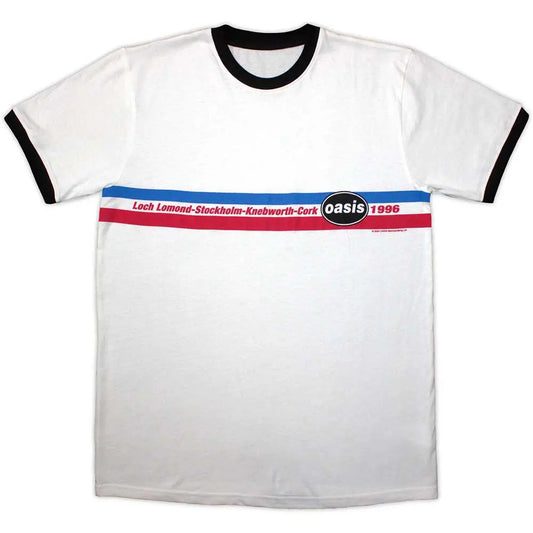 Oasis Ringer Shirt 1996 Tour Stripes - Ireland Vinyl