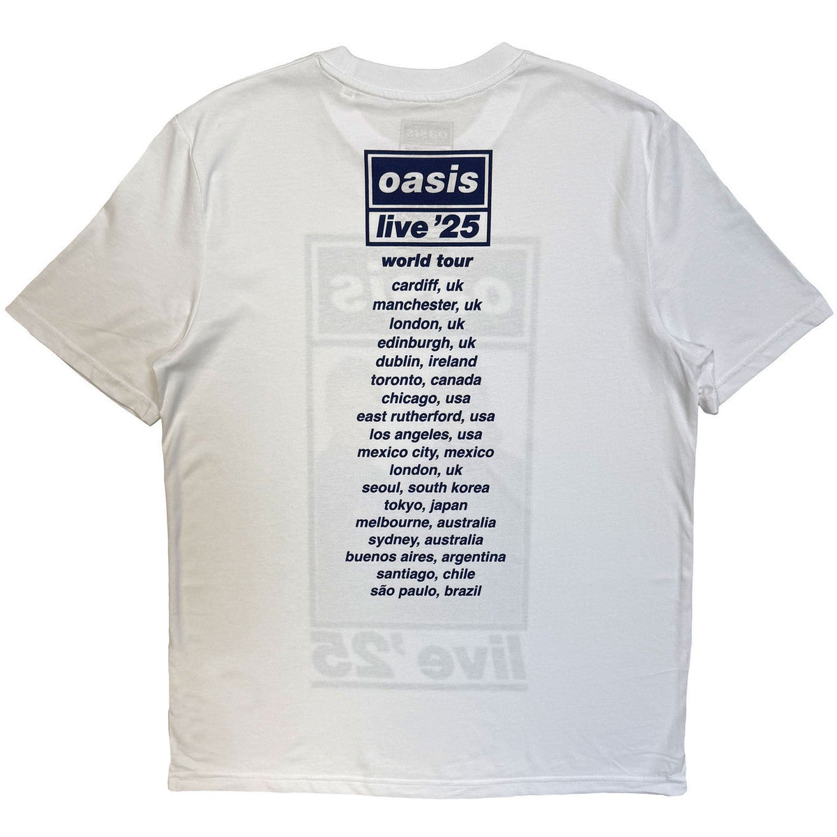 Oasis Shirt - Live '25 World Tour (White) Shirts