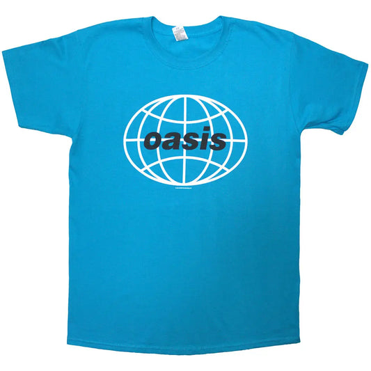 Oasis Shirt 1998 World Tour Blue Ireland Vinyl