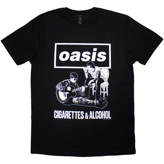 Oasis Shirt Cigarettes & Alcohol Illustration - Ireland Vinyl
