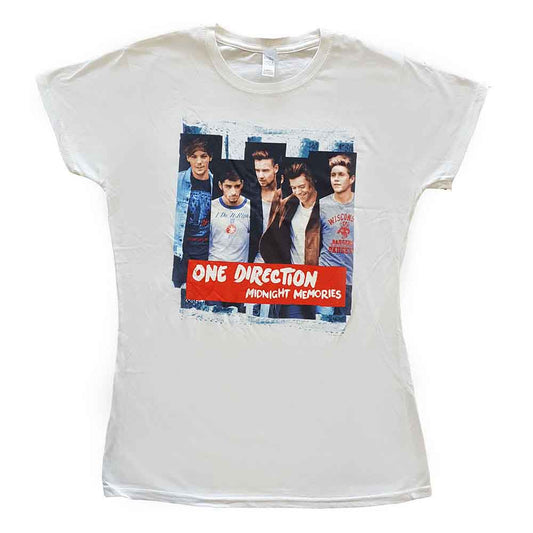 One Direction Ladies T-Shirt Midnight Memories Strips - Zhivago Gifts