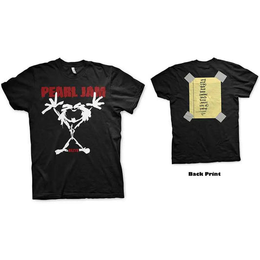 Pearl Jam Shirt Stickman (Back Print) Ireland Vinyl