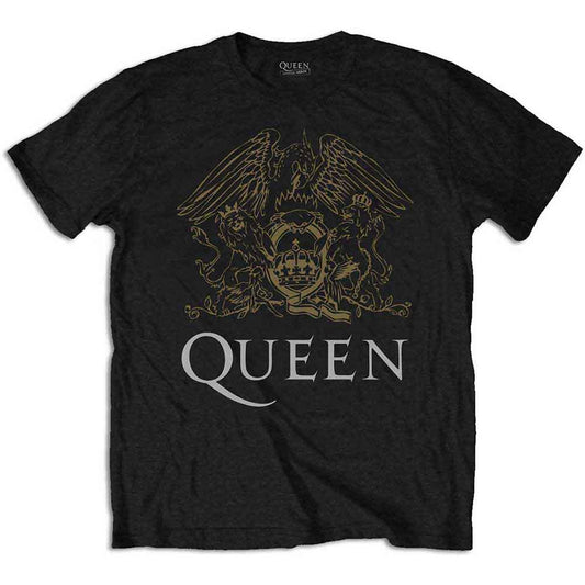 Queen Shirt Gold Crest (Black)