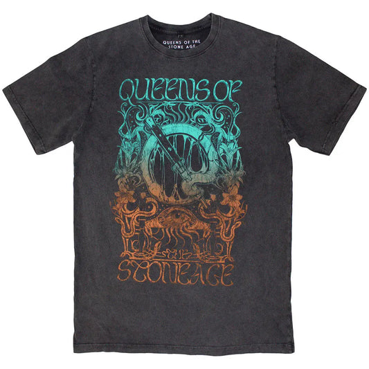 Queens Of The Stone Age Wash Shirt Montage Ireland Vinyl