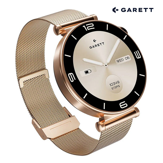 Garett Rose Gold Smartwatch | Mesh