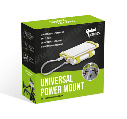 Bike Phone Holder & Mount with Power Bank Holder