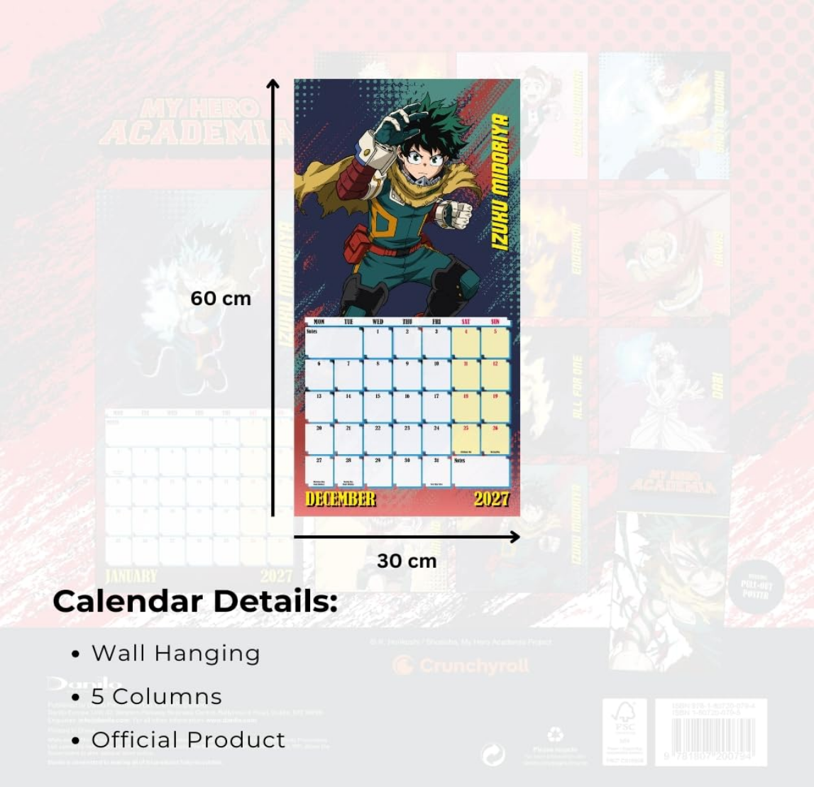 My Hero Academia 2027 Wall Calendar