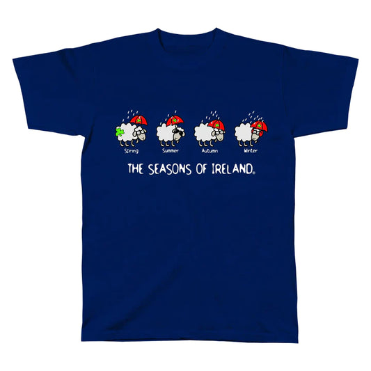 Seasons Of Ireland Navy T-Shirt - Zhivago Gifts