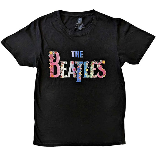 The Beatles Shirt Floral Logo - Ireland Vinyl