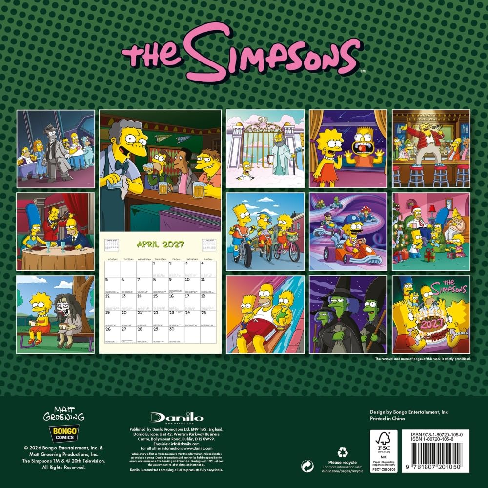 The Simpsons 2027 Wall Calendar