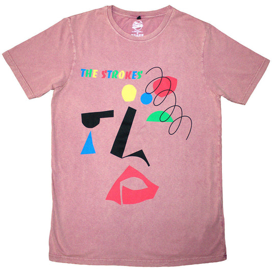 The Strokes Stone Wash Shirt Abstract Face