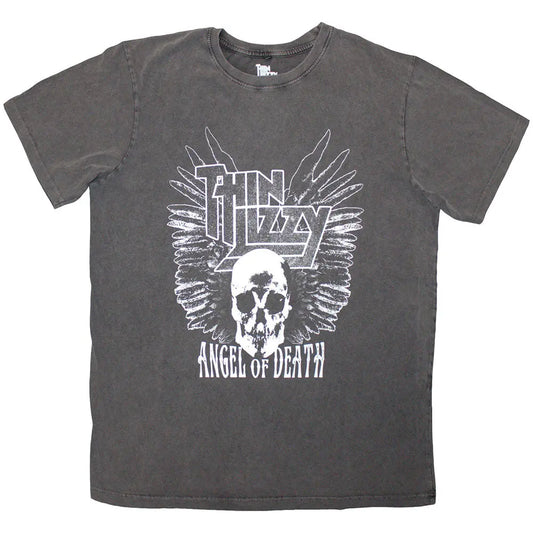 Thin Lizzy Stone Wash Shirt Angel Of Death Ireland Vinyl