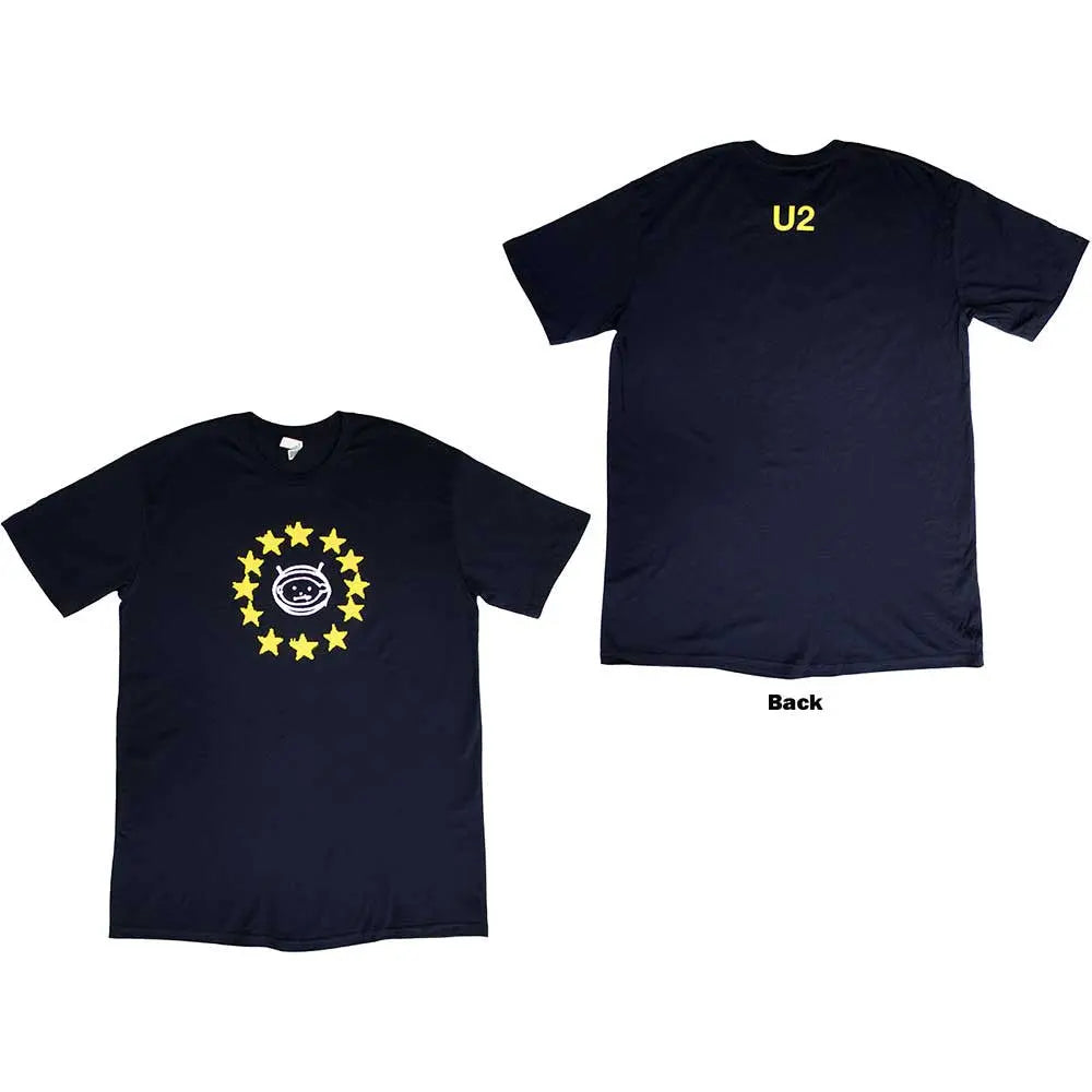 U2 T-Shirt: EU Stars 2018 (Navy Blue) Zhivago Gifts