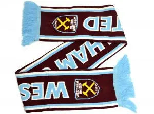 West Ham Crest Jacquard Knit Scarf Zhivago Gifts
