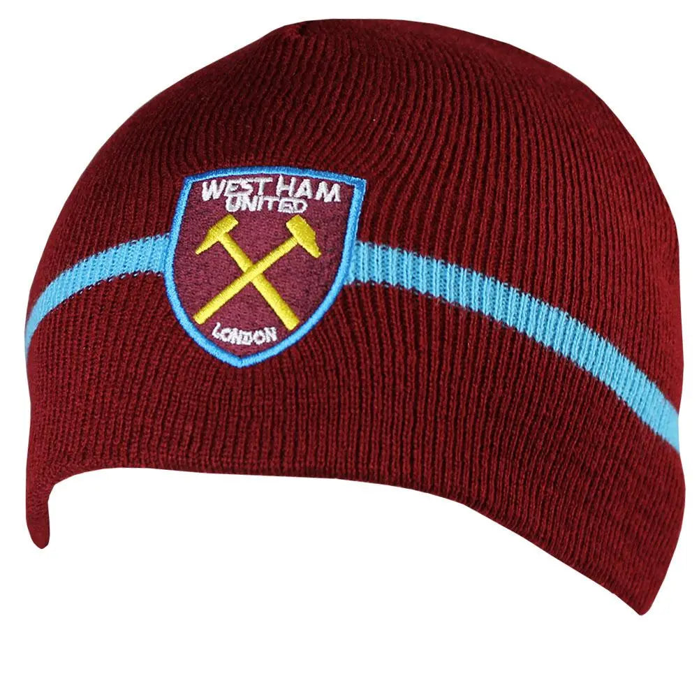 West Ham United FC Stripe Beanie Zhivago Gifts