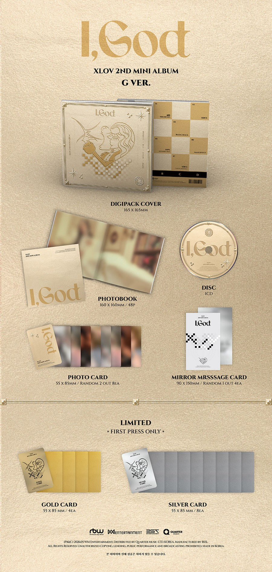 XLOV 2ND MINI ALBUM [I,God] (G VER.)