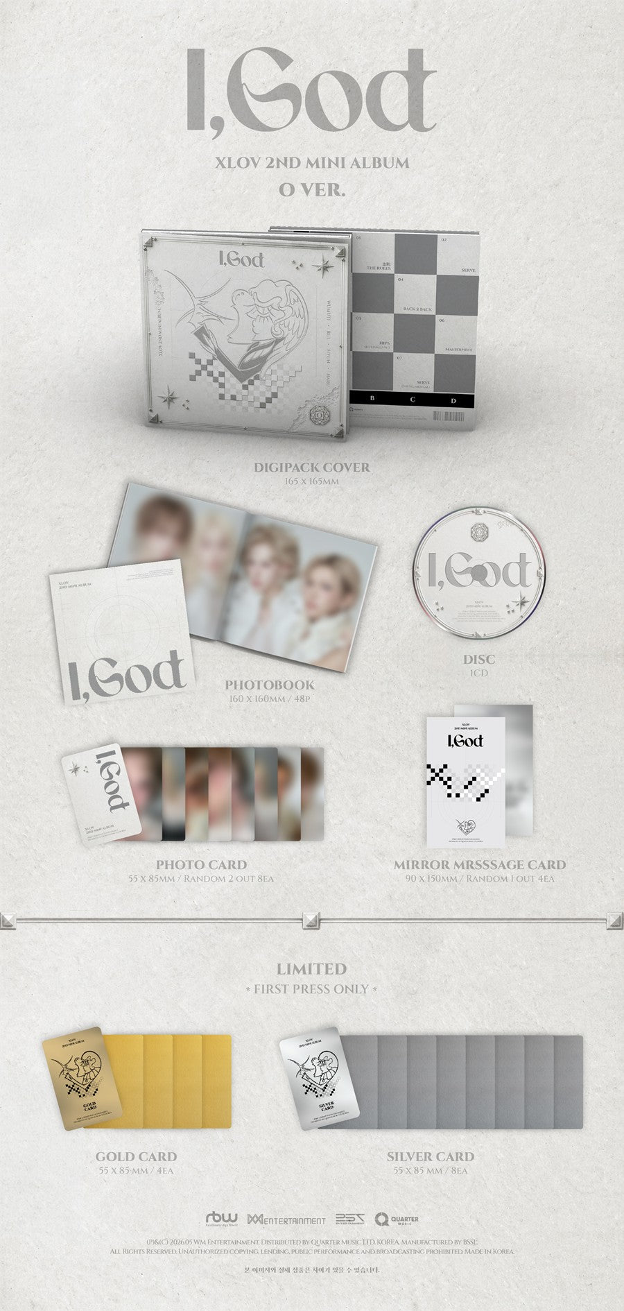 XLOV 2ND MINI ALBUM [I,God] (O VER.)