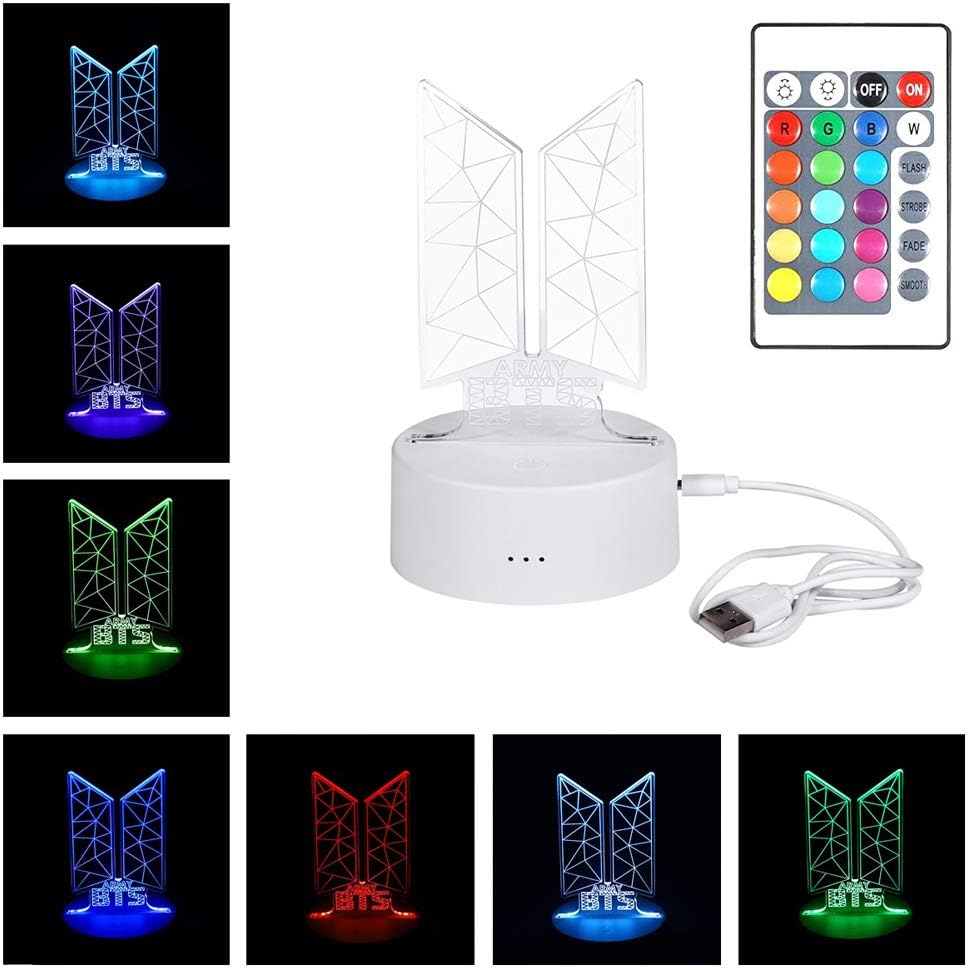 BTS Remote Control LED Night Light - Zhivago Gifts