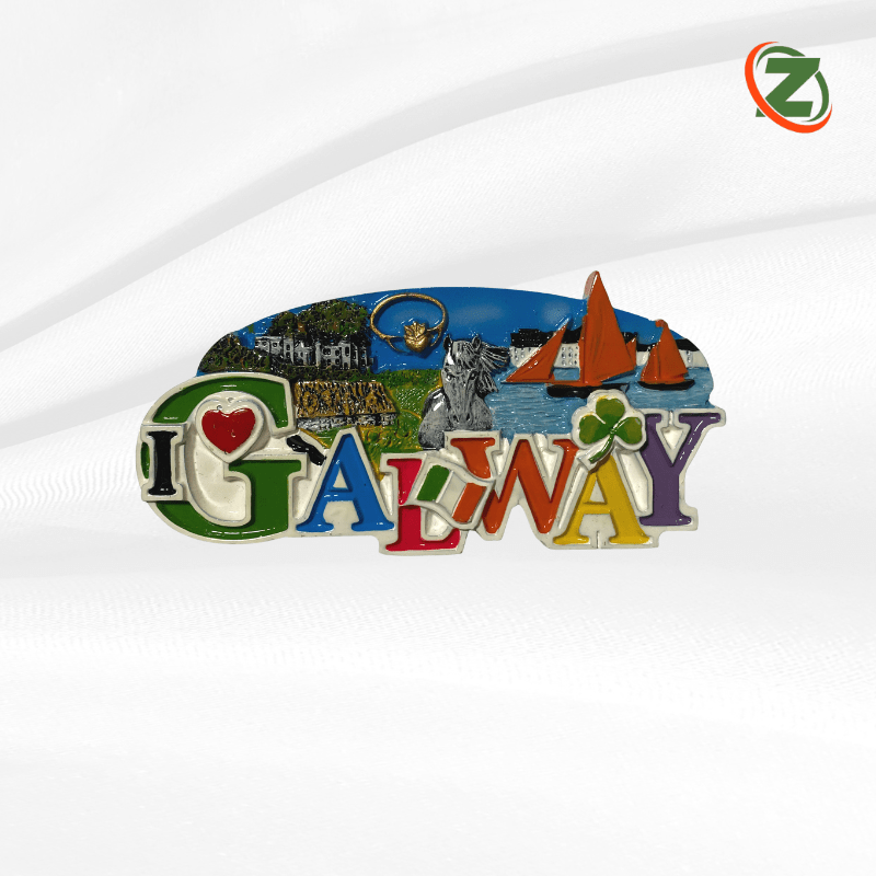 Galway Text Resin Magnet - Zhivago Gifts