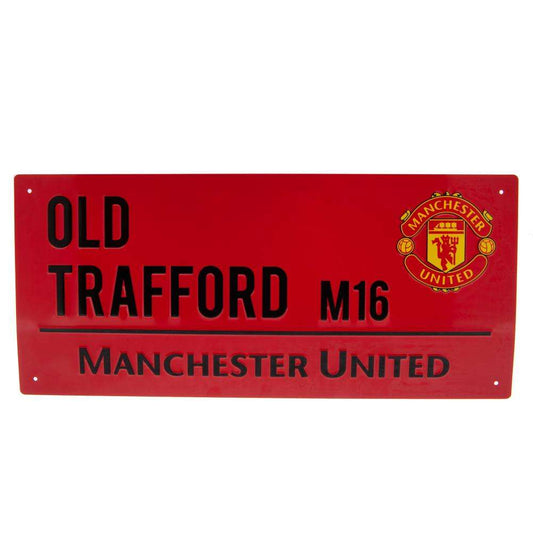 Manchester United Street Sign Red