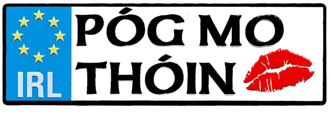 Póg Mo Thóin Car Reg Plate Magnet - Zhivago Gifts