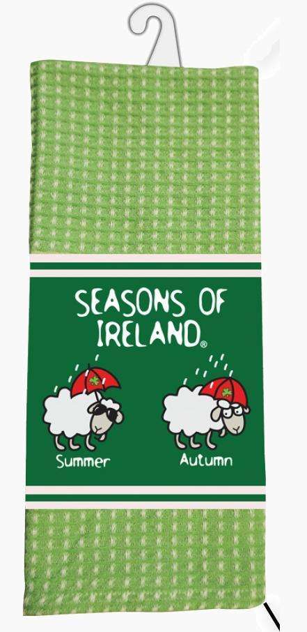 Seasons Of Ireland Tea Towel - Zhivago Gifts