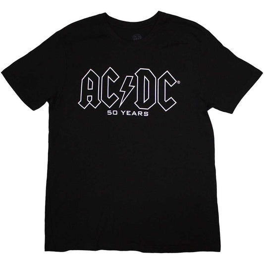 AC/DC T-Shirt: Logo History (Back Print) - Zhivago Gifts